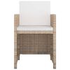 vidaXL 13-delige Tuinset met kussens poly rattan beige