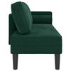 vidaXL Chaise longue met kussens fluweel donkergroen