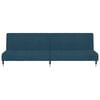vidaXL Slaapbank 2-zits fluweel blauw