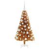 vidaXL Kerstboom met 150 LED met standaard Goud 120 cm PET
