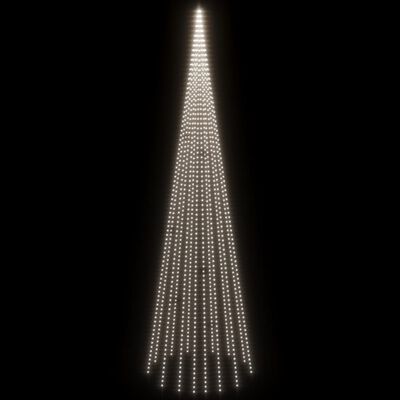 vidaXL Vlaggenmast kerstboom 1134 LED's koudwit 800 cm