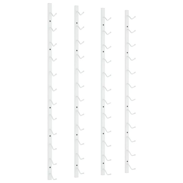 vidaXL Wijnrekken 2 st voor 12 flessen wandmontage ijzer wit