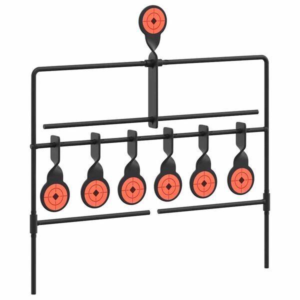 vidaXL Terugstellend Doel Zwart 38 x 20,5 x 33 cm Staal