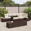vidaXL Tuin Sofa Set met kussen 9 pcs Bruin en Cr&egrave;me poly rattan