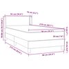 vidaXL Boxspring met matras fluweel zwart 90x210 cm