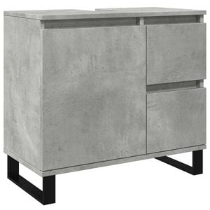 vidaXL Badkamerkast 65x33x60 cm bewerkt hout betongrijs