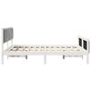 vidaXL Bedframe Wit en lichtgrijs 160 x 200 cm Massief grenenhout