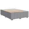 vidaXL Boxspring met matras stof lichtgrijs 140x190 cm
