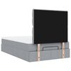 vidaXL Ottoman bed met matras 120x200cm stof lichtgrijs