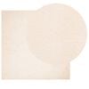 vidaXL Vloerkleed HUARTE laagpolig zacht wasbaar 160x160 cm beige