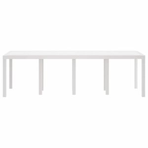 vidaXL Tuin Eettafel Wit 250 x 100 x 73 cm poly rattan
