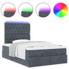 vidaXL Ottoman bed met matrassen en LED's 120x190cm fluweel