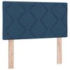 vidaXL Boxspring bed met matras met hoofdeinde Blauw 80 x 200 cm Stof