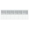 vidaXL Dressoir met LED-verlichting 283x37x100 cm wit
