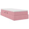 vidaXL Opbergbed met matras met matras Roze 90 x 200 cm Fluweel