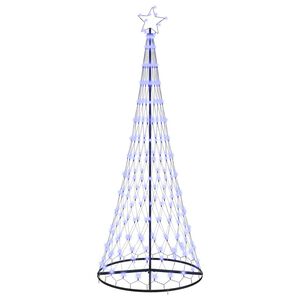 vidaXL LED Kerstboom Blauw 250 cm Metaal