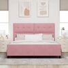 vidaXL Boxspringbed met hoofdeinde Roze 180 x 200 cm Fluweel