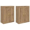 vidaXL Wandkast 2 st Artisan Eiken 69,5 x 34 x 90 cm Bewerkt hout
