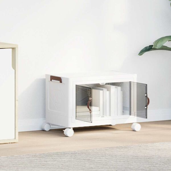 vidaXL Opbergbox stapelbaar met wielen 28 L 48,5x29,5x33 cm