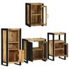 vidaXL Badkamermeubelset met plank 4 pcs Bruin Massief Mango Hout