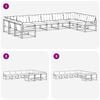 vidaXL Buiten bankenset met kussen 10 pcs Natuurlijk en Beige