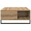 vidaXL Salontafel Artisan Eiken 80 x 80 x 36,5 cm Bewerkt hout