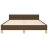 vidaXL Bedframe zonder matras stof donkerbruin 140x200 cm
