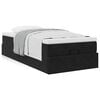 vidaXL Ottoman bed met matras 90x190cm fluweel zwart