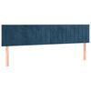 vidaXL Boxspring met matras fluweel donkerblauw 160x200 cm