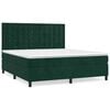 vidaXL Boxspring met matras fluweel donkergroen 180x200 cm