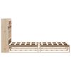 vidaXL Bed met boekenkast zonder matras massief grenenhout 90x200 cm