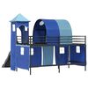 vidaXL Loftbed voor Kids Zwart en Blauw 79,5 x 200 cm Metaal