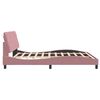 vidaXL Bedframe zonder matras fluweel roze 180x200 cm