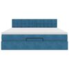 vidaXL Ottoman bed met matras 180x200 cm fluweel donkerblauw