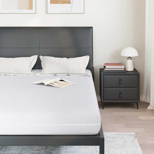 vidaXL Matras met Kokoslaag Wit 140 x 200 cm Pocketveer