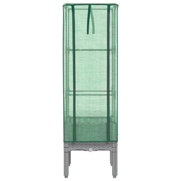 vidaXL Plantenbak verhoogd met kashoes 40x40x140 cm rattanlook