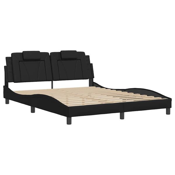 vidaXL Bedframe "Viana" zonder matras kunstleer zwart 160x200 cm