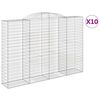 vidaXL Schanskorven 10 st gewelfd 300x50x200/220 cm ijzer