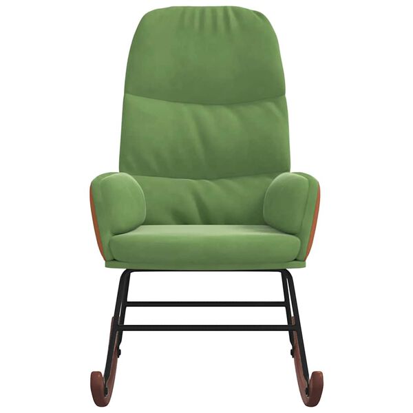 vidaXL Schommelstoel fluweel lichtgroen