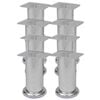 vidaXL Bankpoten rond 8 st 120 mm chroomkleurig