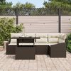 vidaXL Tuin Sofa Set met kussen met opslag 6 pcs Bruin en Crème