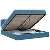 vidaXL Ottoman Bed met Matrassen en LED Donkerblauw 200 x 200 cm
