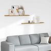 vidaXL Wandplank met plank 2 pcs Beige 115 x 9 x 3 cm Bewerkt hout
