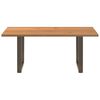 vidaXL Eettafel rechthoekig 180x120x74 cm massief eikenhout