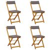 vidaXL Bistrostoelen voor buiten 4 st Donkergrijs