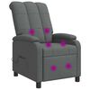vidaXL Massage Recliner Donkergrijs Stof