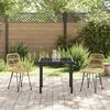 vidaXL Tuin eettafelset 3 pcs Bruin Gepoedercoat staal