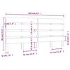 vidaXL Hoofdbord 160x3x80 cm massief grenenhout