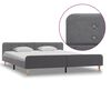 vidaXL Bedframe stof lichtgrijs 180x200 cm