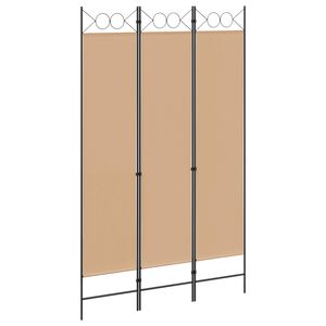 vidaXL 6-Panelen Kamerscherm Beige 240 x 200 cm Stof